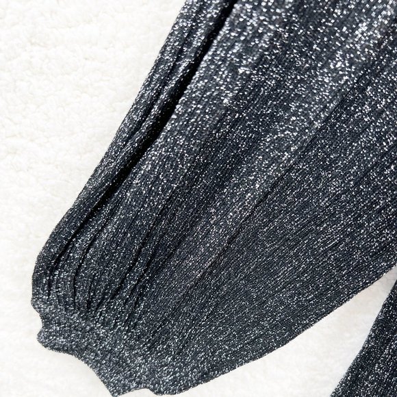 Zara Metallic Thread Knit Dress Size M Limited Edition NEW - Picture 10 of 16